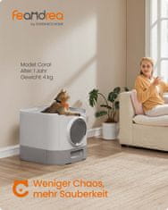 Songmics Kutija za pijesak za mačke 54x428x40 cm Siva