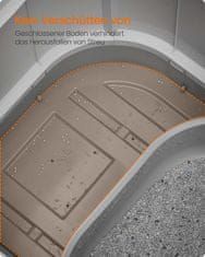 Songmics Kutija za pijesak za mačke 54x428x40 cm Siva