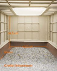 Songmics Kutija za pijesak za mačke 543x425x378 cm Bež