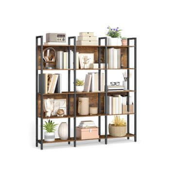 Songmics Knjigovodstveni regal 24x128x154.1 cm smeđi