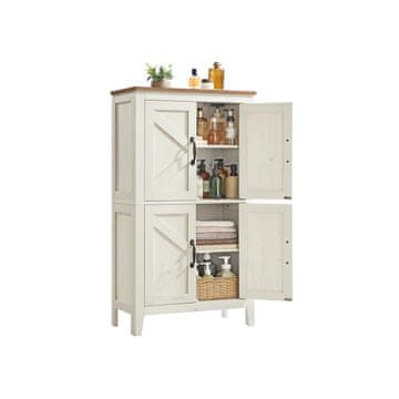 Songmics Kupaonska ormarić 30x60x110 cm Bijela