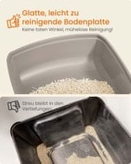 Songmics Kutija za pijesak za mačke 56x42x235 cm bež