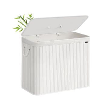 Songmics Košara za rublje 70x40x61 cm Bijela