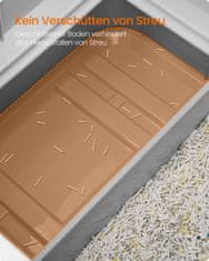 Songmics Kutija za pijesak za mačke 543x425x378 cm Siva