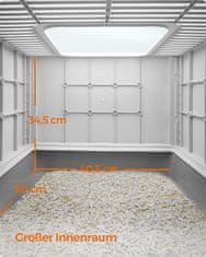 Songmics Kutija za pijesak za mačke 543x425x378 cm Siva