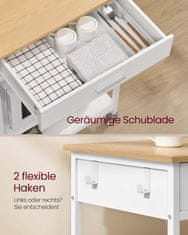 Songmics Kuhinjski kolica 47x60x90 cm Bež Bijela