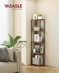 Songmics Polica s 5 razina 238x38x139 cm smeđa