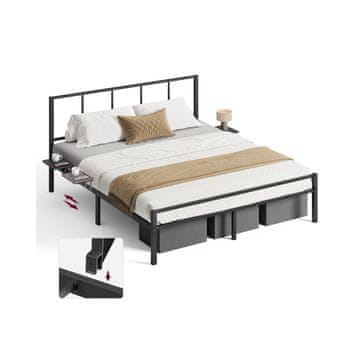 Songmics Dvostruki okvir kreveta 2076x161x87 cm Crni