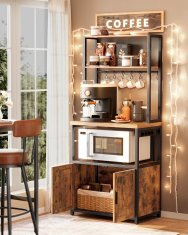 Songmics Kuhinjska polica 40x60x170 cm smeđa