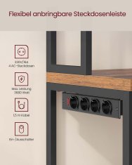 Songmics Kuhinjska polica 40x60x170 cm smeđa