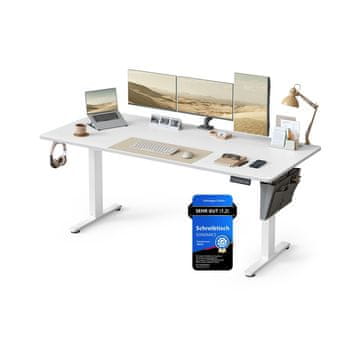 Songmics Visoko podesivi stol 180x80 cm bijeli