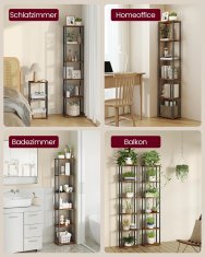 Songmics Polica s 5 razina 238x38x1734 cm smeđa