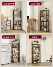 Songmics Polica 238x60x139 cm smeđa