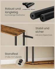 Songmics Polica 238x60x139 cm smeđa