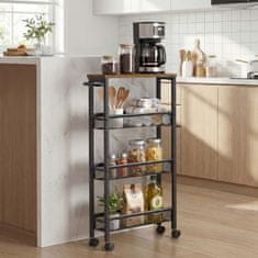 Songmics Kuhinjski kolica 13x454x77 cm smeđa