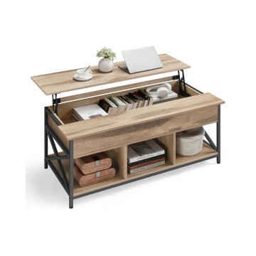 Songmics Stolić za kavu 60x120x48-62 cm smeđi