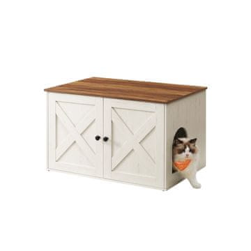 Songmics Ormarić za mačji pijesak 80x53x50 cm smeđi