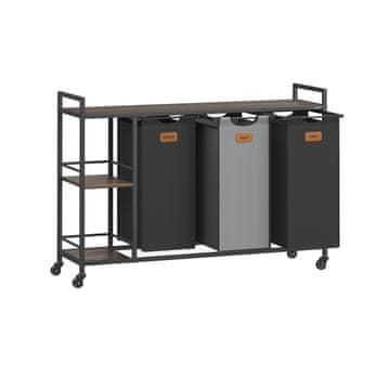 Songmics Sortirka za rublje 3 pretinca 117x33x805 cm smeđa