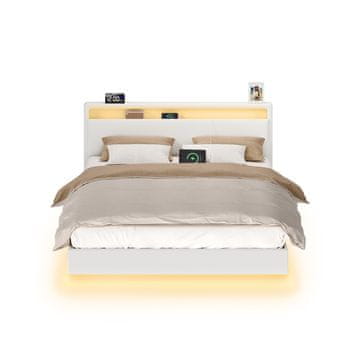 Songmics Okvir kreveta 140x200 cm dimenzije 213x167x90 cm bijeli