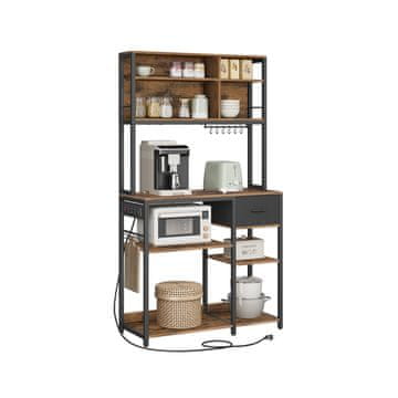 Songmics Kuhinjska polica 40x100x1804 cm smeđa