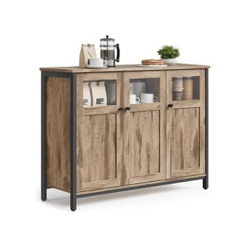 Songmics Komoda 35x100x75 cm smeđa