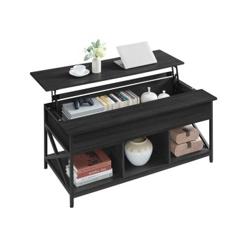 Songmics Stolić za kavu 60x120x48-62 cm Sivi