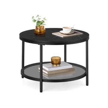 Songmics Stolić za kavu 65x46 cm Crni