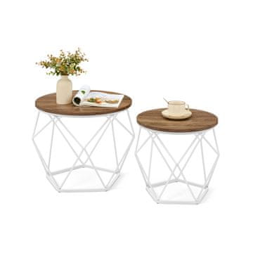 Songmics Set stolića za kavu 50x40 cm smeđa