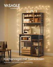 Songmics Kuhinjska polica 40x80x1804 cm smeđa