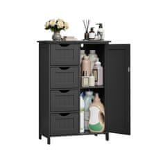 Songmics Kupaonska ormarić 30x55x82 cm Crni