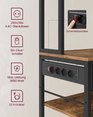 Songmics Kuhinjska polica 40x80x1804 cm smeđa