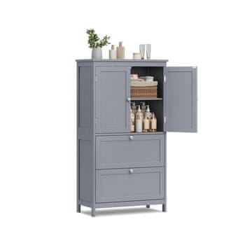 Songmics Ormarić za kupaonicu 30x60x110 cm Sivi