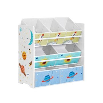 Songmics Polica za pohranu igračaka 295x625x60 cm Bijela