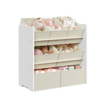 Songmics Polica za pohranu igračaka 295x625x60 cm Bijela