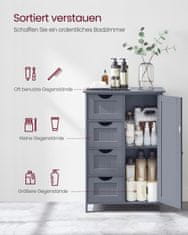 Songmics Kupaonska ormarić 30x55x82 cm Siva