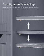 Songmics Kupaonska ormarić 30x55x82 cm Siva