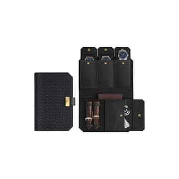 Songmics Kutija za sat 22x14.5x4.5 cm Crna