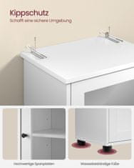 Songmics Kupaonska ormarić 30x40x165 cm Bijela