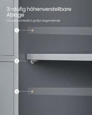 Songmics Kupaonska ormarić 30x55x82 cm Siva