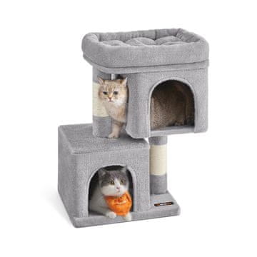 Songmics Stablo za mačke 40x30x67 cm Sivo