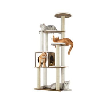 Songmics Stablo za mačke 58x40x165 cm smeđe