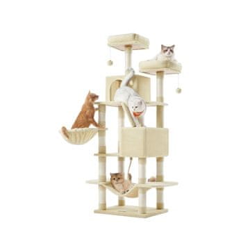 Songmics Stablo za mačke 55x45x168 cm Bež