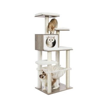 Songmics Mačji toranj 55x45x138 cm smeđi