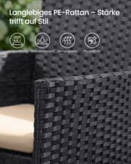 Songmics Set vrtnih garnitura 3 dijela 565x545x815 cm smeđa