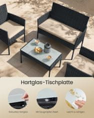 Songmics Set vrtnih garnitura 3 dijela 565x545x815 cm smeđa