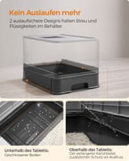 Songmics Kutija za pijesak za mačke 543x425x378 cm Siva