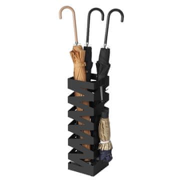 Songmics Stalak za kišobrane 155x155x49 cm Crni metal