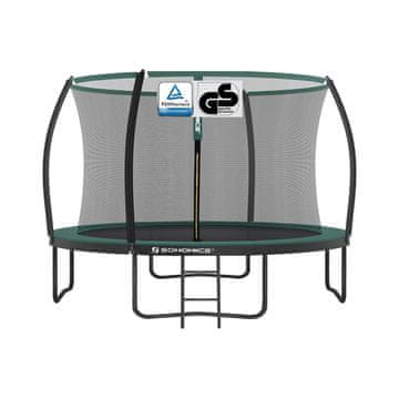 Songmics Trampolin Okrugli trampolin s sigurnosnom mrežom 366x270 cm Crni