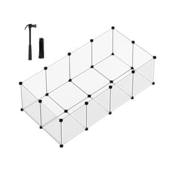 Songmics Igraonica za male životinje 143x73x46 cm prozirna