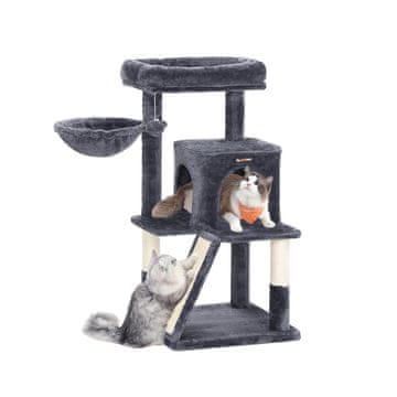 Songmics Stablo za mačke 48x48x96 cm Sivo